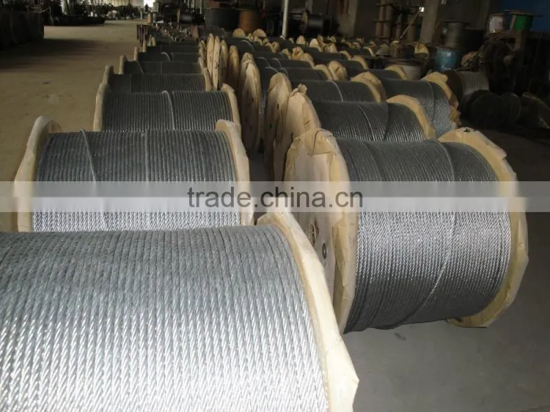 CE certification10mm high strength 6*12 galvanized carbon steel wire rope