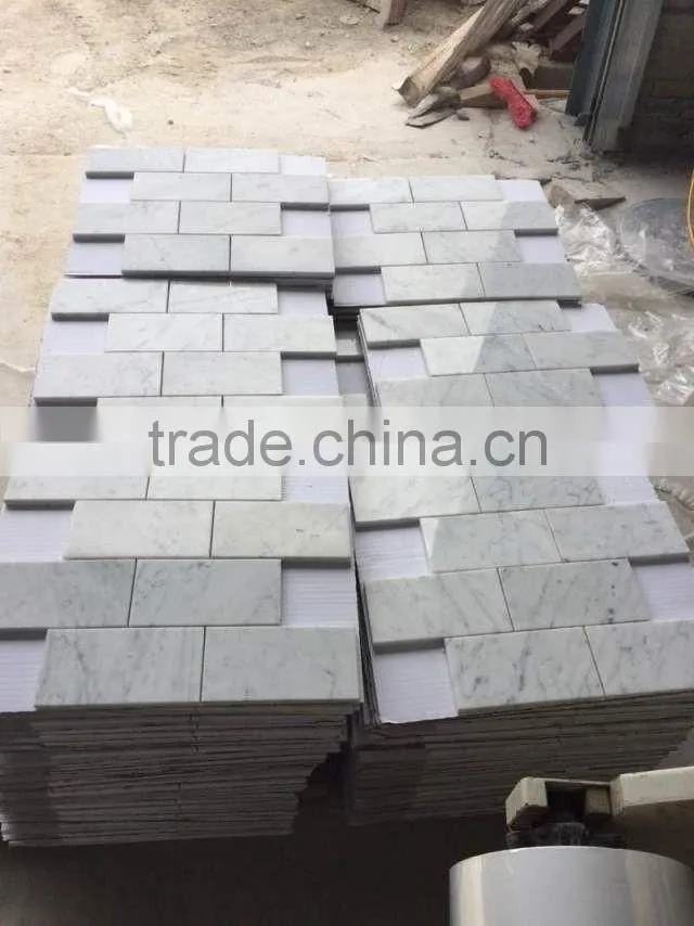 carrara white marble mosaic tile