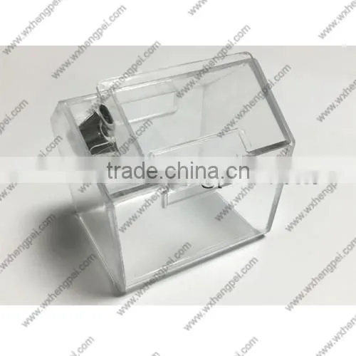 Cleverish portable cute transparent chimney house plastic storage jewelry wedding box kit