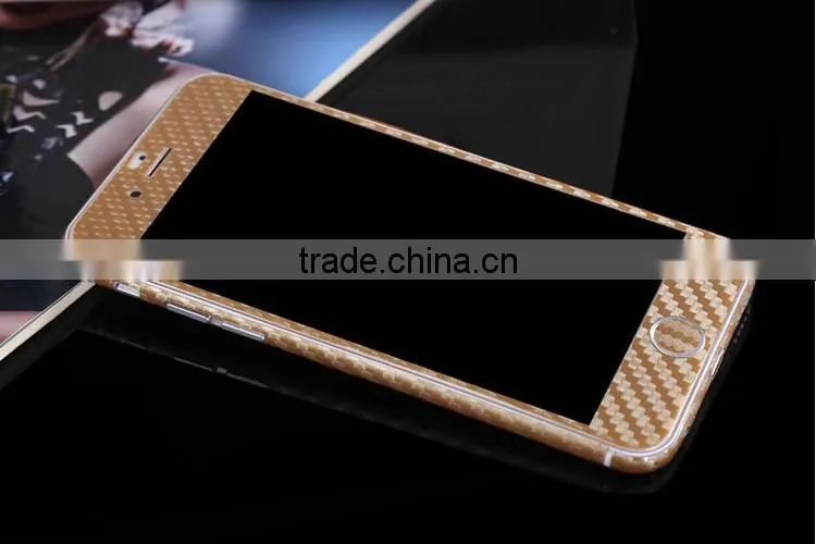 Carbon fiber full body phone sticker screen protective film for iphone 6/plus
