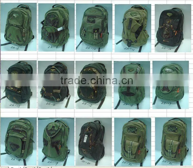 canvas stocklot knapsack