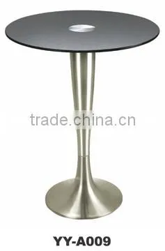 ModernTempered glass top high cocktail table YY-A009