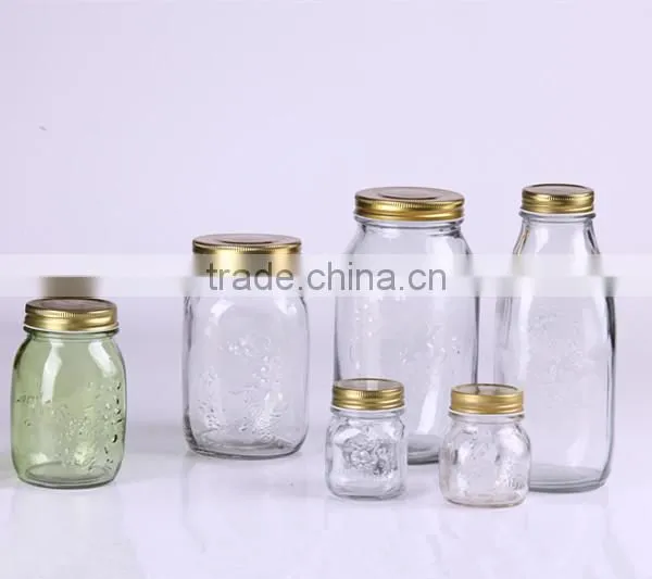 20oz clear glass mason jar with handle