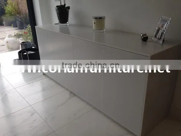 Stylish design solid wood acrylic solid surface corian home hotel side cabinet