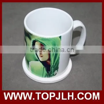 Promotional gift sublimation white blank round ceramic coasters
