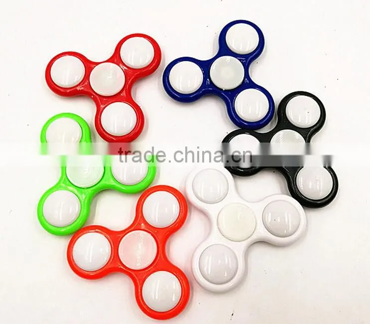 2017 New Finger EDC Hand Spinner alloy fidget spinner led flashing light