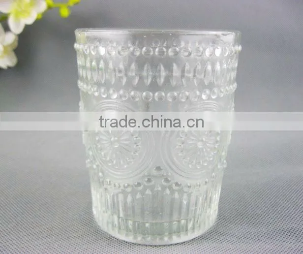 carving glass candle holder / glasswar