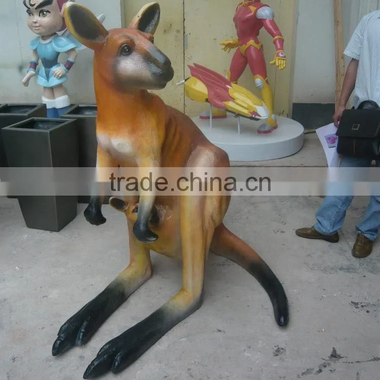Fiberglass kangaroo statue for movie cartoon