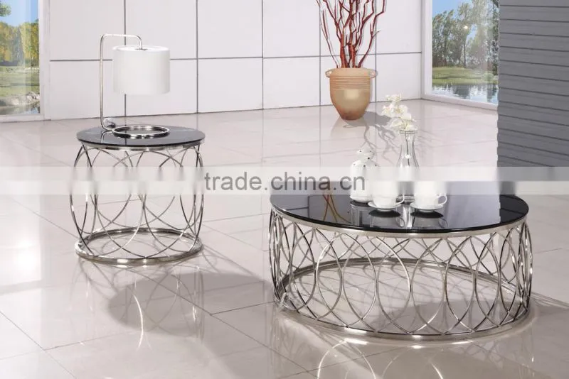 CT31S 2015 tempered glass round modern coffee table for sale