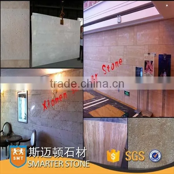 Imported travertine tiles cream travertine slabs polished