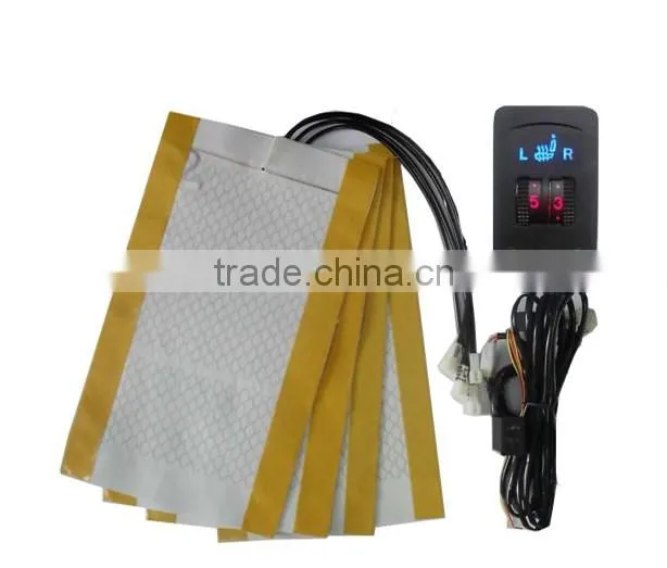 CE certification two seats 5 position carbon fiber car seat heater