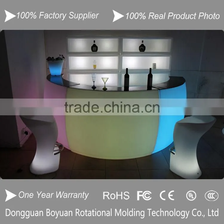 Popular RGB Color Changing Led Bar Tables,Festival Plastic Led Bar Furniture