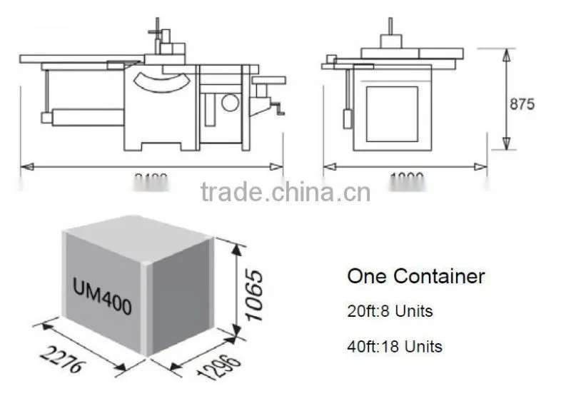 UM400 CE Certification wood combined universal machine