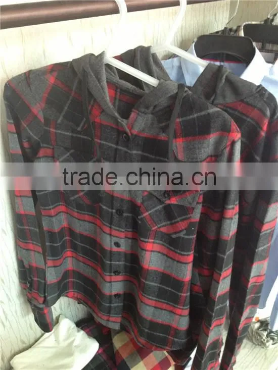 lady flannel hoody shirts hoodies for woman