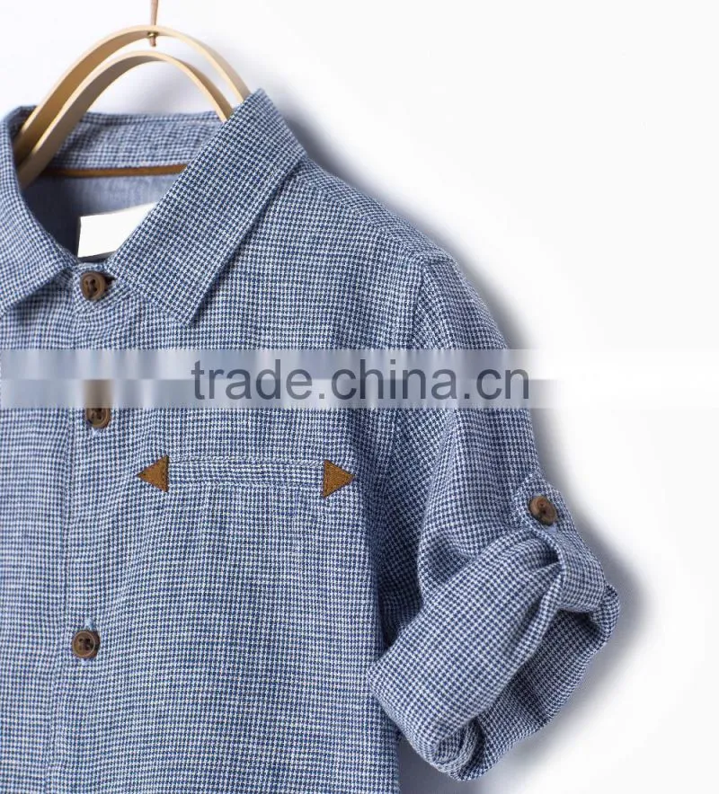 Swallow gird children shirts fashion checks boys shirts