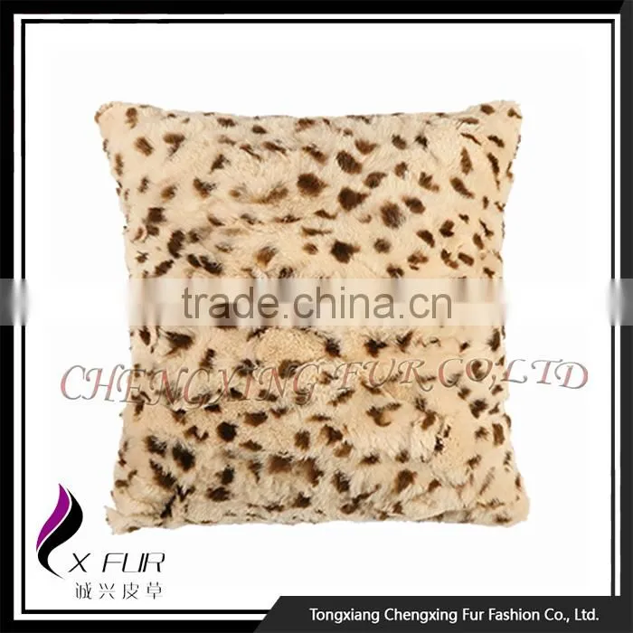CX-D-100A Excellent Decorative Sofa Rabbit Fur Cushion