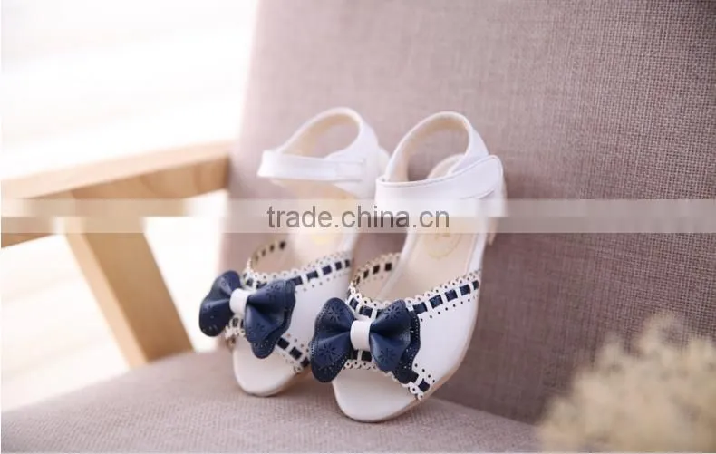 F10012E girls shoes fish mouth design bowknot wholesale shoes