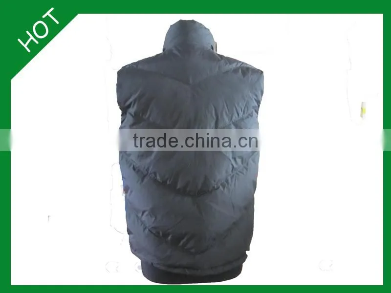 high quality black mens down vest