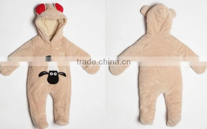 Baby winter climb suit plush animal baby romper