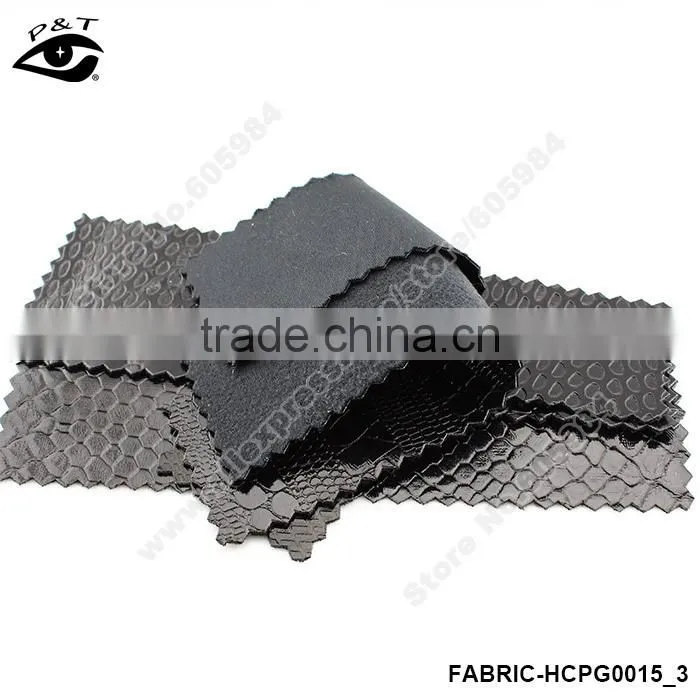 Synthetic leather pu leather with fluff back 140cm black colors for furniture
