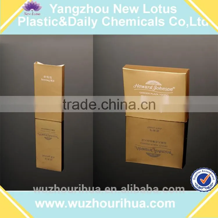 high quality disposable hotel amenity packed with golden paper box