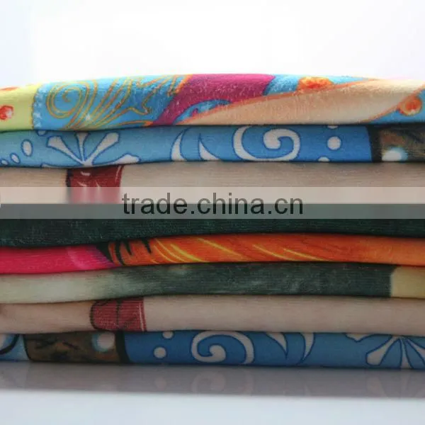 Hot sale high absorbtion microfiber printed bath towel