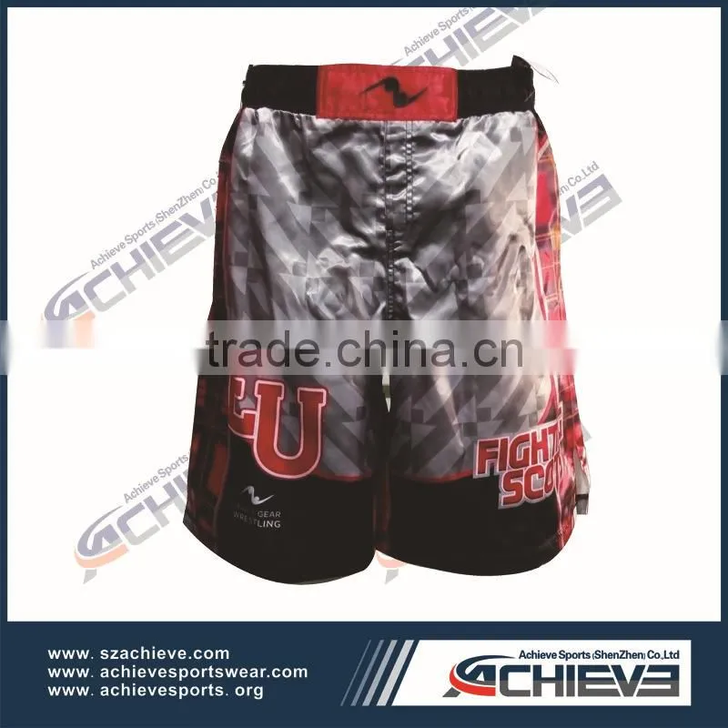 2017 new design 3d printing MMA shorts wholesale