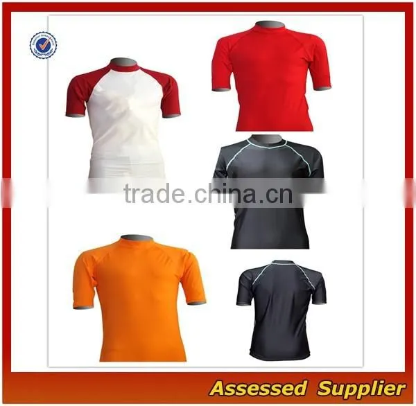 Custom Sportswear Manufacturer Compression Mens T- Shirts/Blue Rash Guards Wholesale---AMY164281