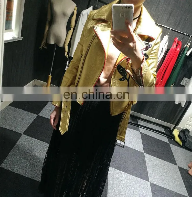 Womens Leather Coat Short Design Outerwear Jacket Motorcycle Formal Jacket