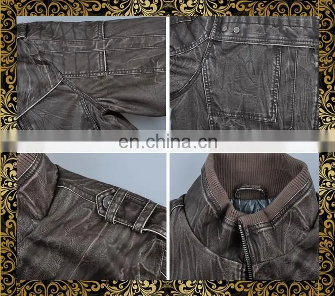 2015 new model designer crocodile leather jacket