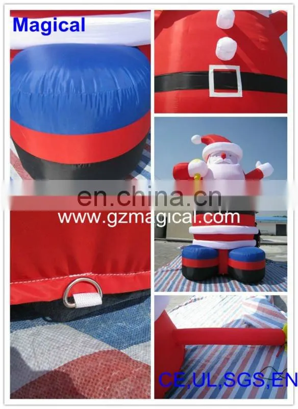 inflatable snowman and christmas tree