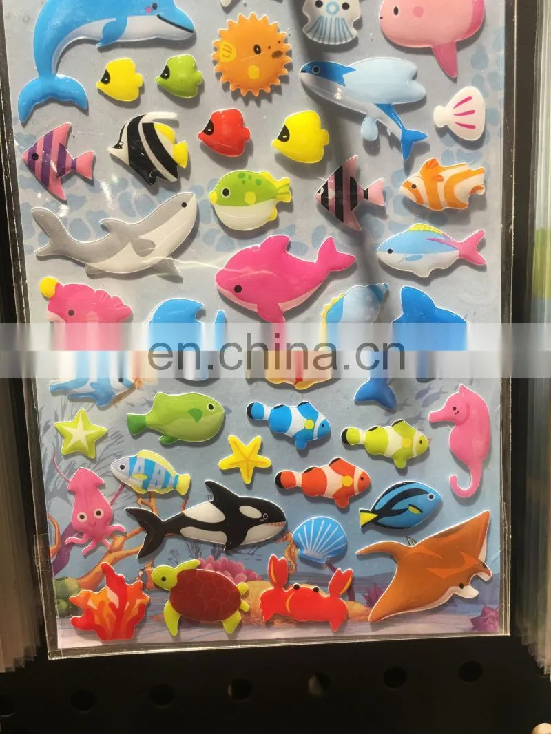 Fascinating and high quality cheap custom 3d sponge puffy stickers