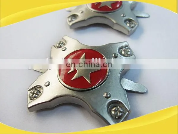 Leather handbag fashion bag zinc alloy logo plate