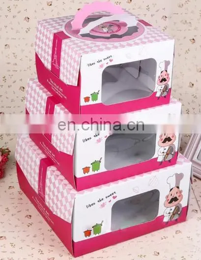 2015 custom folding 350gsm art paper & paper 10inch box with handle