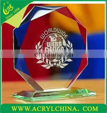 Small Floral Heart Shaped Desktop Acrylic Trophy Crystal Trophy Acrylic Award