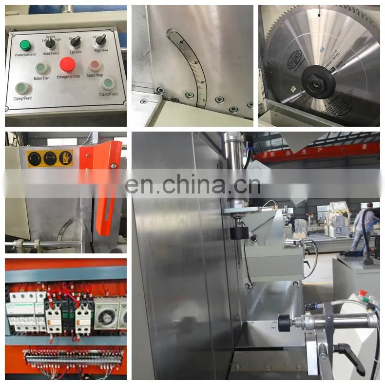 Aluminum double head miter saw angle cutting machine Window door making machine