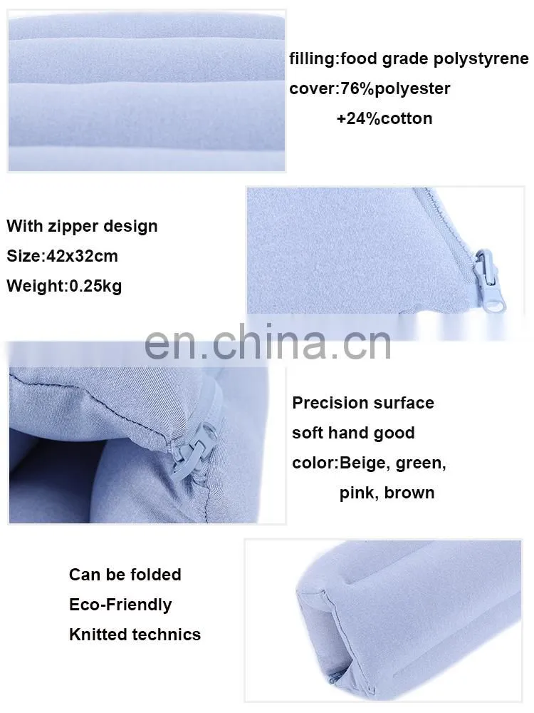 Fashion design foldable seat mat folding seat cushion bule four folded multifunction polystyrene cushion with zipper