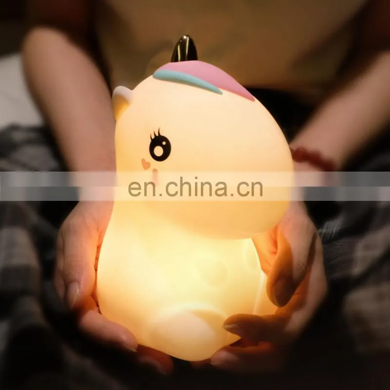 Factory cheap bed Lamp horse unicorn led table light night lamp for kids
