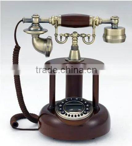 Luxury home decoration antique wooden corded phones