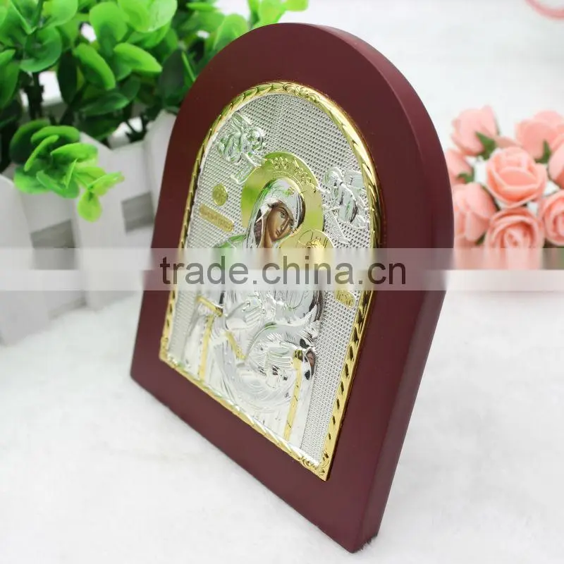 Virgin Mary Quick Listening Silver Icon
