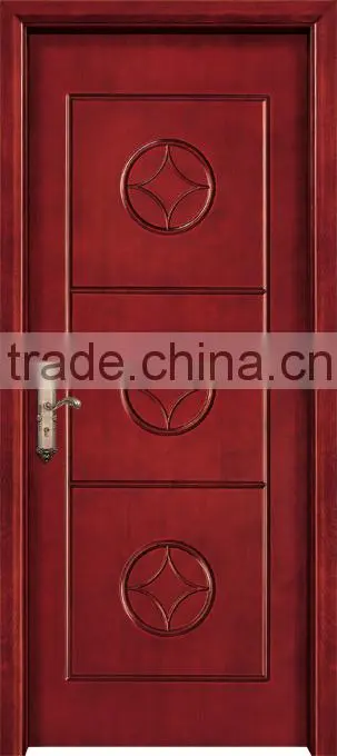 3 panel V groove solid wooden door for entry