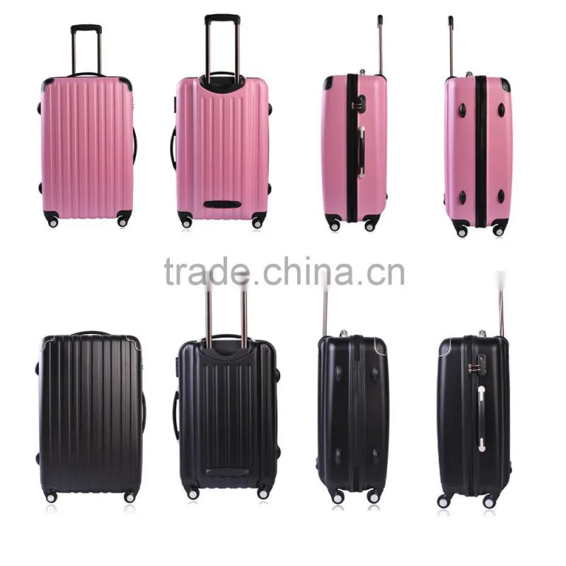 2015 high quality promotional colourful abs trolley luggage