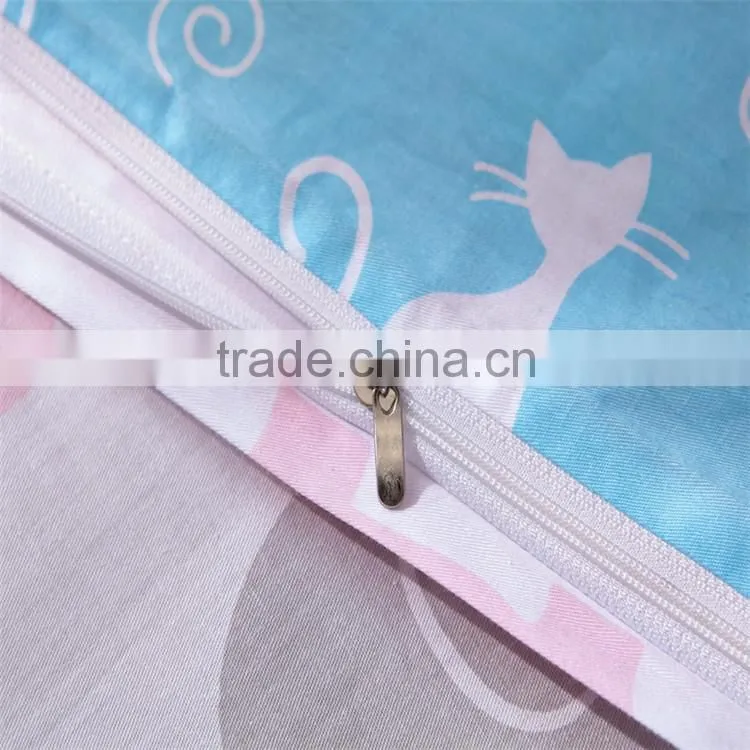 High quality 100% Cotton animal printed cartoon bedding sets kids queen size bed sheets
