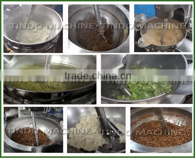 Automatic mixer lifting and titling cooking mixer