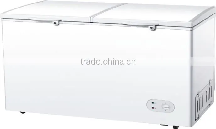 portable top open deep freezer with castors big capacity chest freezers