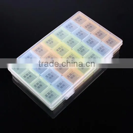 Hot sale Newest design child resistant plastic pill box