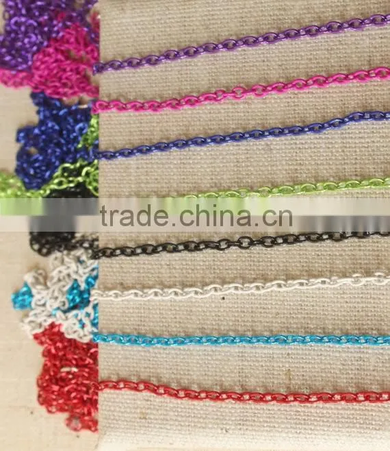 Colorful chains,colored necklace, oval link chains