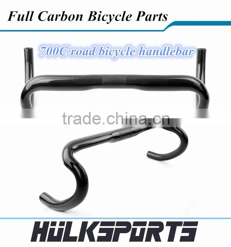 Top quality Toray T700 full Carbon 400/420/440mm road bicycle handlebar 700C road bicycle handlebar