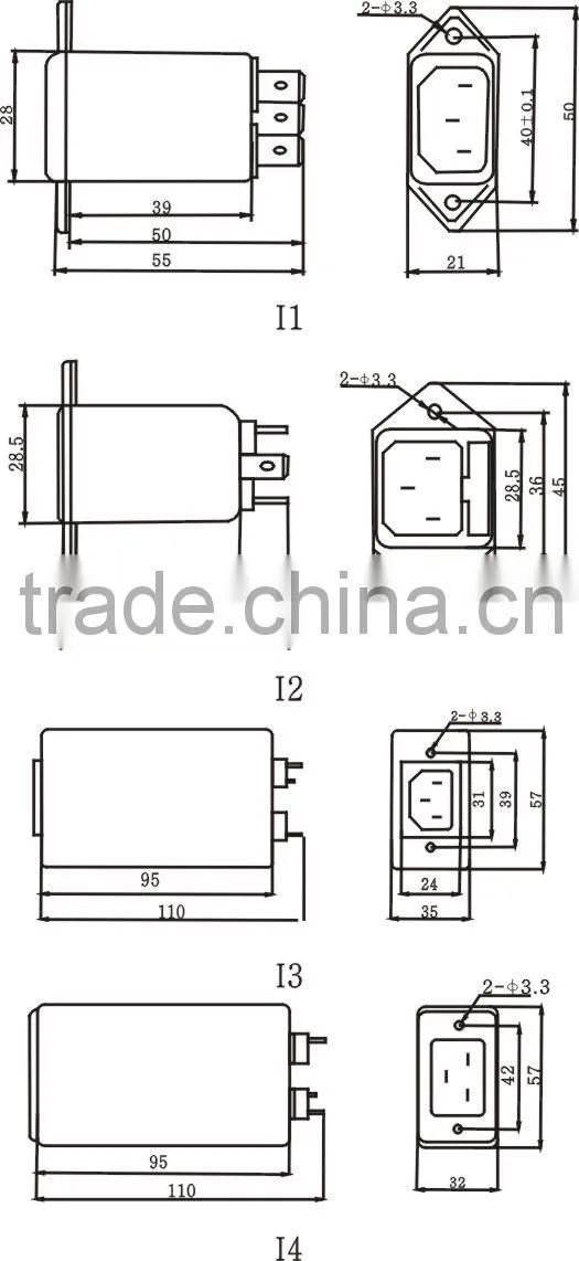 DEA4-6A emi power line filter