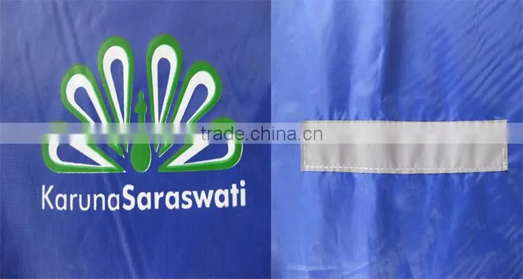 hooded polyester pvc long raincoat custom printed rain ponchos